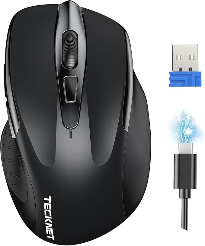TECKNET ergonomic Wireless Mouse (Rechargeable)