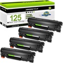 Greencycle Canon 125 CRG-125 (Black, 4 Pack)