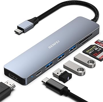Benfei USB C Hub 7 in 1 Multiport Adapter / Hub