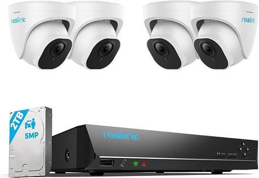 REOLINK Smart 5MP Home Security Camera System and 4K 8 Channel NVR