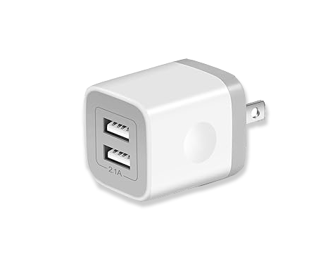 2.1A Dual Port USB Power Adapter Plug