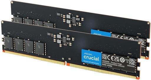 Crucial 16GB DDR5 RAM Kit (2x8GB), 4800MHz (PC5-38400) CL40 UDIMM 288-Pin Desktop Memory - RAM